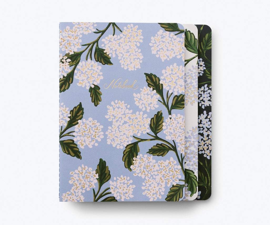 Rifle Paper Set of 3 Hydrangea Notebooks