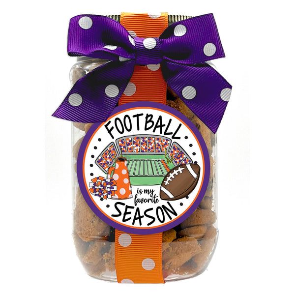 Cookie - Football - Pint Jars  : Chocolate Chip / Red & Black