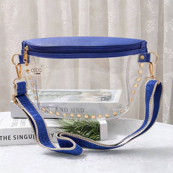 Lorna Clear Gameday Studded Crossbody Bag
