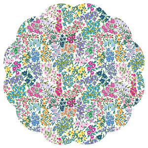 Spring Blooms Scalloped Paper Placemat