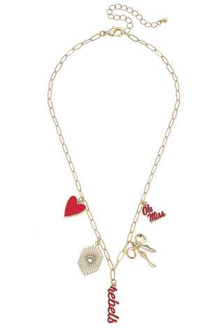 Ole Miss Rebels Paper Clip Charm Collector Necklace