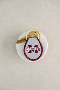 Mississippi State Embroidered Keychain