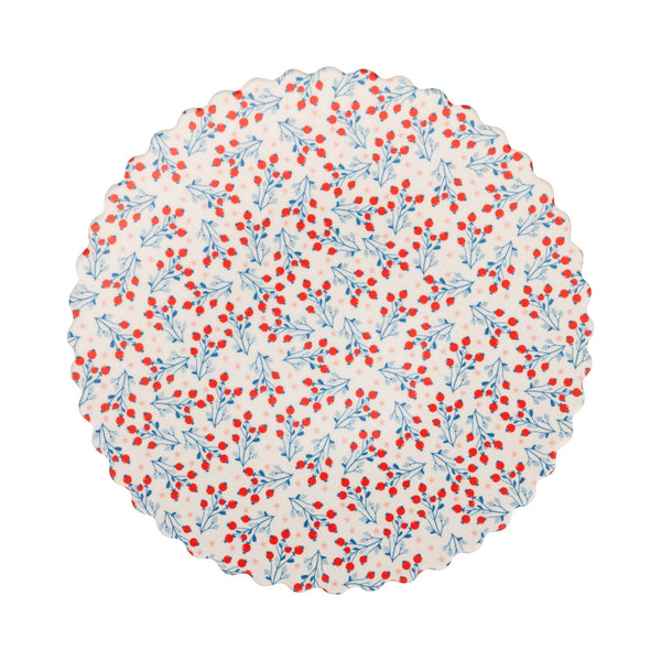 Floral Bamboo Paper Plate Set