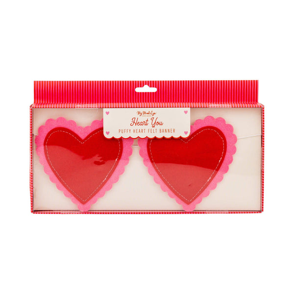 Puffy Heart Felt Banner