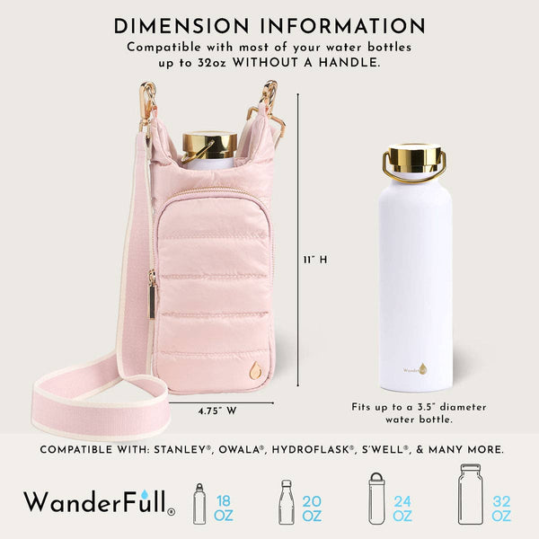 Blush HydroBag® with Blush and Ivory Striped Strap