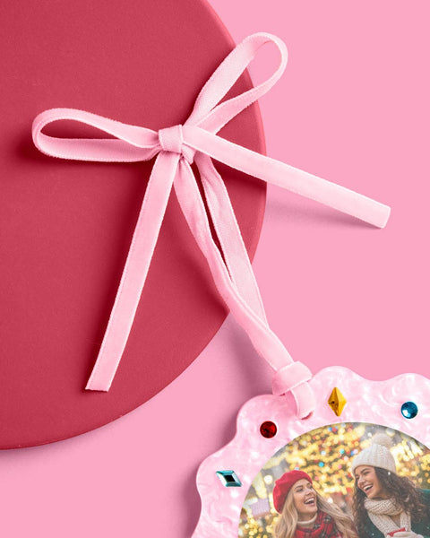 Picture Perfect Ornament - pink frame ornament Xmas Christmas Holiday Tree