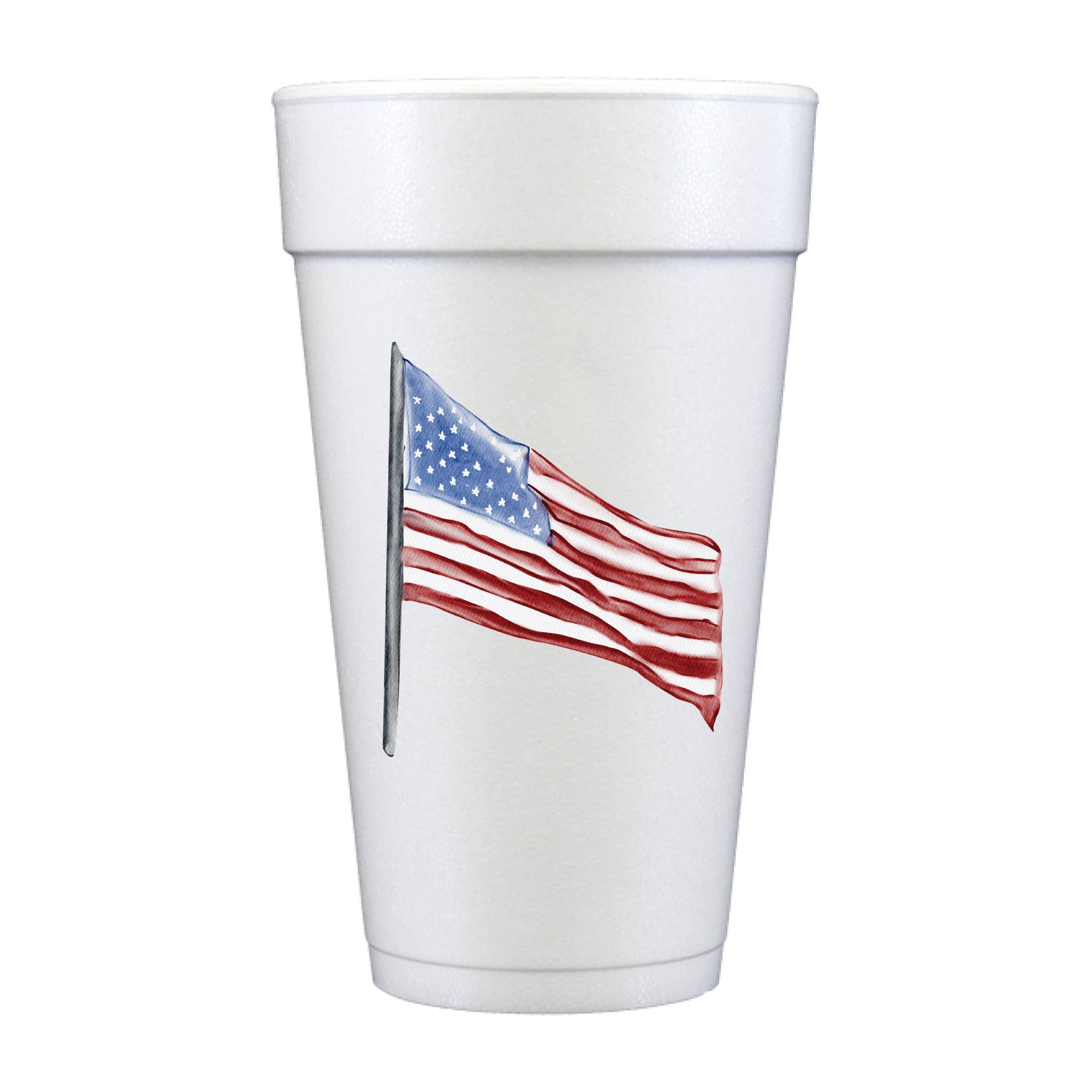 American 4th of July Full Color Foam Cups - Patriotic