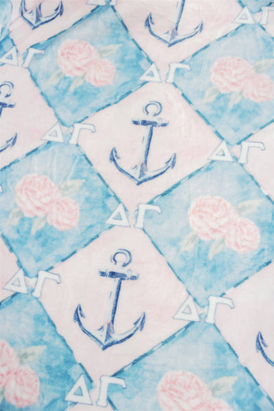 Delta Gamma Flannel Fleece Blanket, Sorority