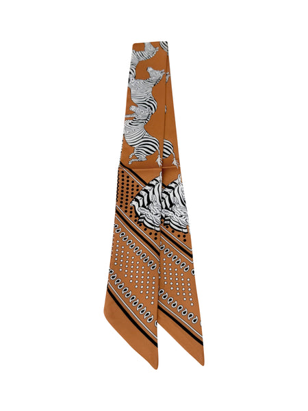 Twilly Satin Gameday Scarf: Maroon Print