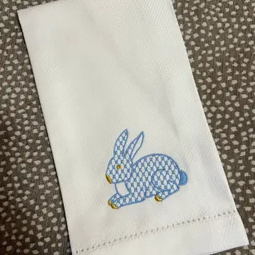 Hunching Bunny Huck Tea Towel