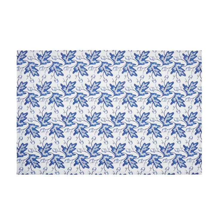 Fall/Harvest Blue Leaves & Acorns Kitchen Towel
