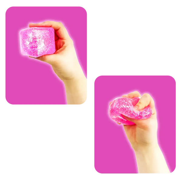 Fun Doh Squish & Squeeze Sparkle Cube Fidget Toy