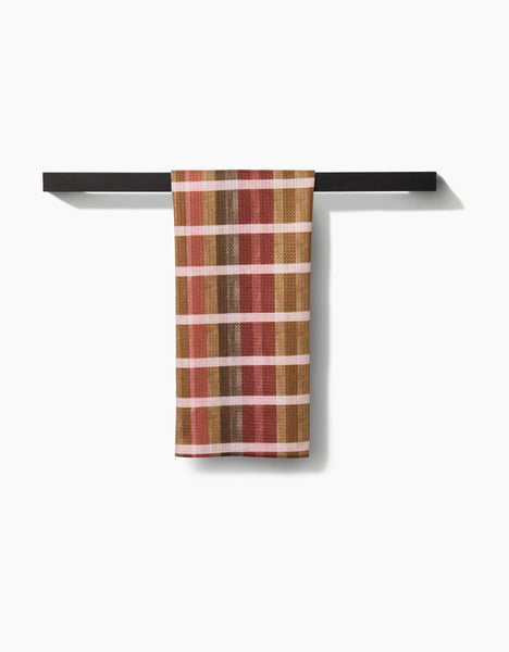 Fall Harvest Stripes Tea Towel Geometry