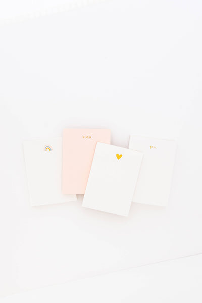 Mini Notepad, Gold Heart