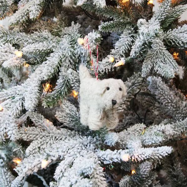 Felted Wool Doodle Dog Ornaments