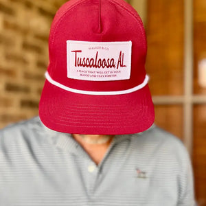 Rope Hat with Patch - Auburn and Tuscaloosa