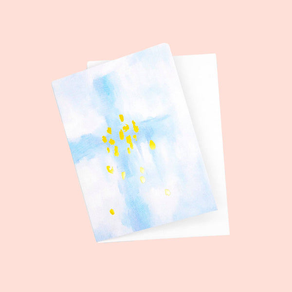 Blue Cross with Gold Foil Notecard Set: Pack of 8