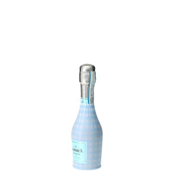 Beau Bottles Powder Blue Picnic Gingham - MINI Prosecco Collection - Set of 6 (Wraps Only)