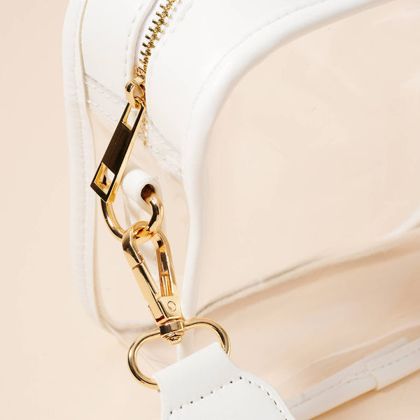 Game Day Clear Crossbody Bag: Silver