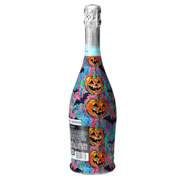 Preppy Halloween Bats Prosecco Bottle Wrap