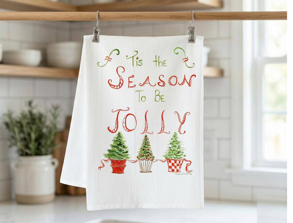 To Be Jolly  Kitchen Towel: Flour Sack Towel