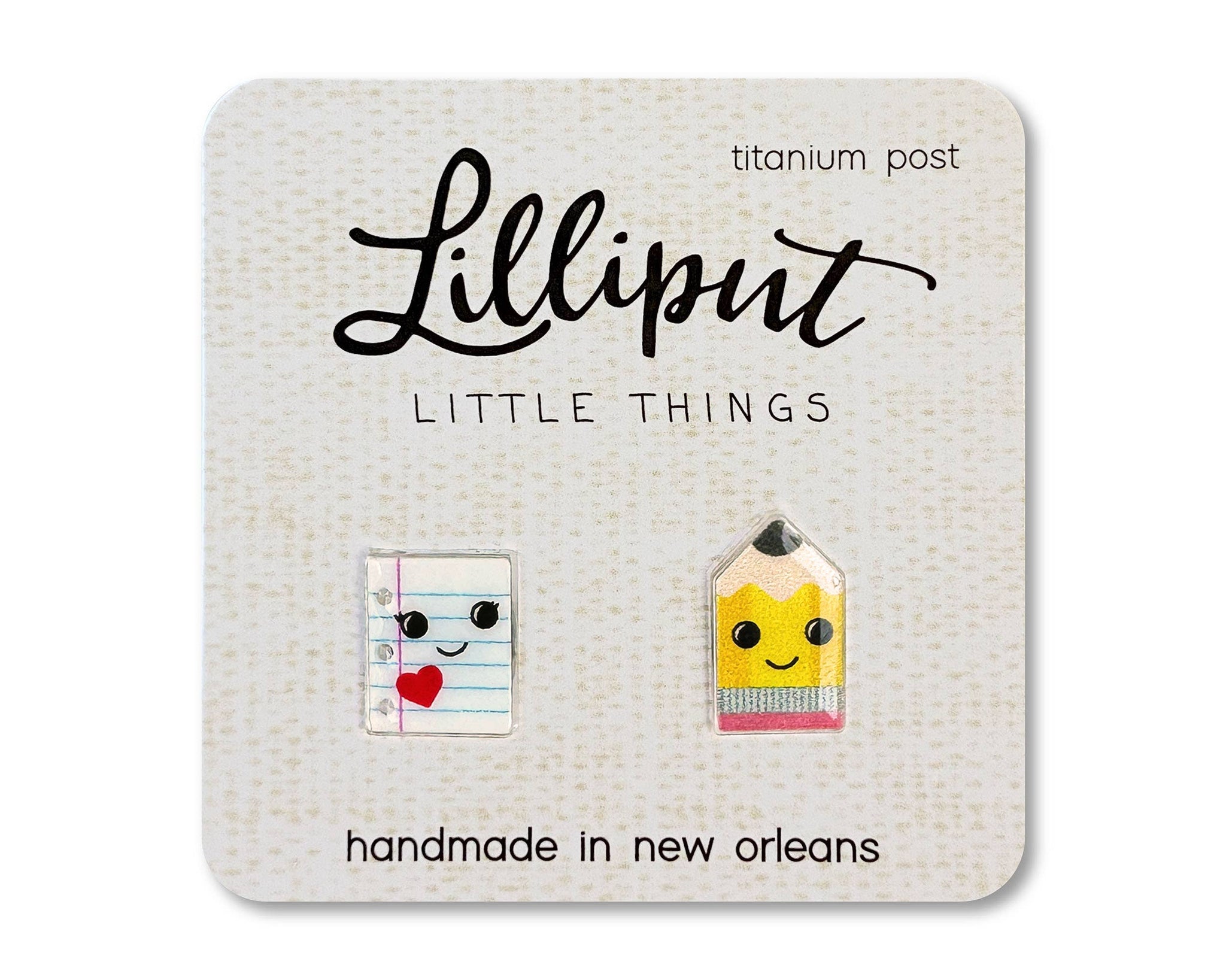 Paper and Pencil Earrings Lilliput