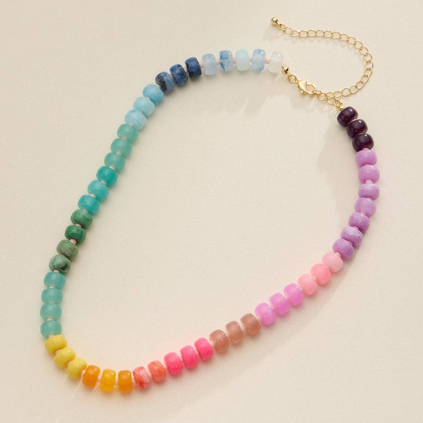 Beaded Necklace: Light Blue