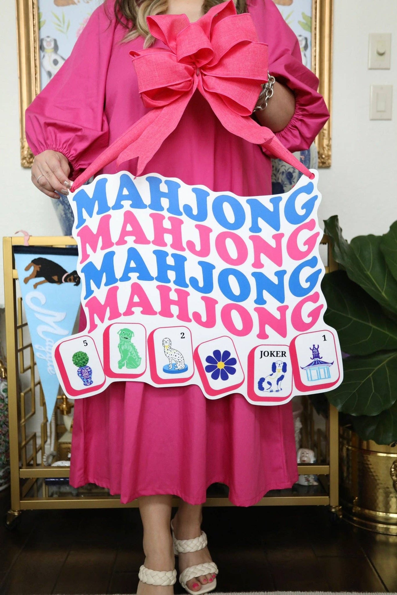 Mahjong Time Door Hanger - HTH x Stylin' Brunette