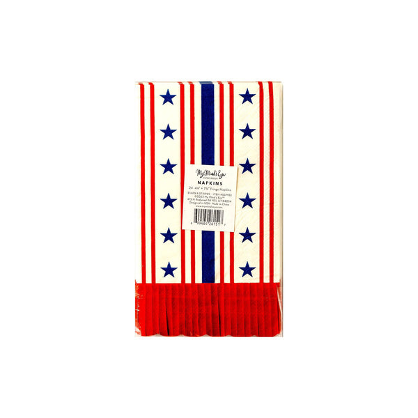 Fringe Stars and Stripes Dinner Napkin