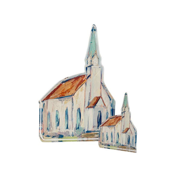 Lauren Dunn Large Acrylic Block Church