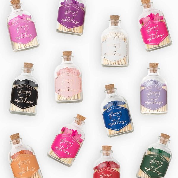 Blush Pink Matches in Glass Jar – Aesthetic Safety Matches