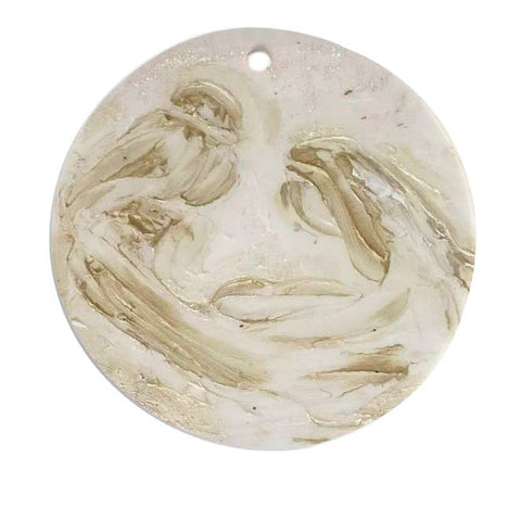 Abstract Holy Family Round Ceramic Ornament