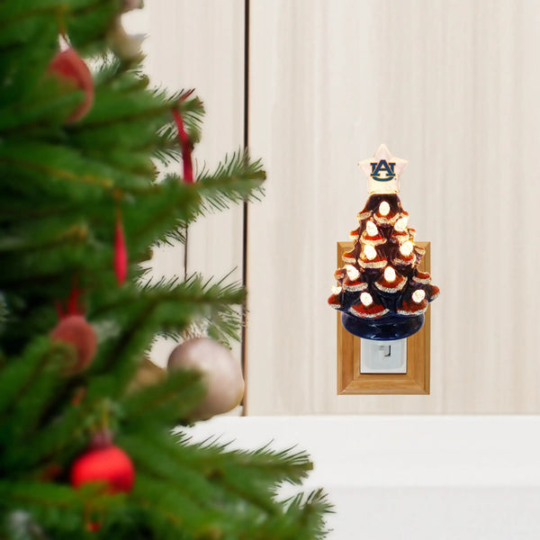 6.5" Auburn Xmas Tree Nite Lite