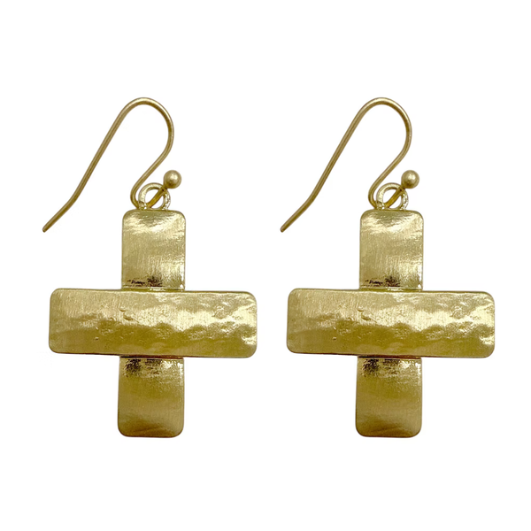 Modern Grace Cross Earrings