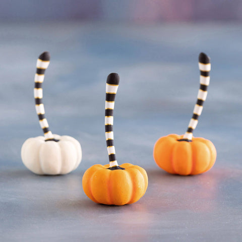 Glitterville Orange & Cream Pumpkin, Sm 4.5"