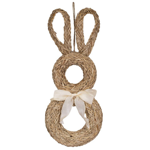 Whinslet Bunny Door Décor   Natural/Orange   9.5x22x1.5