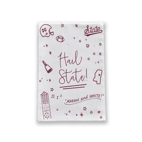 Mississippi State Confetti Tea Towel: MSS911242
