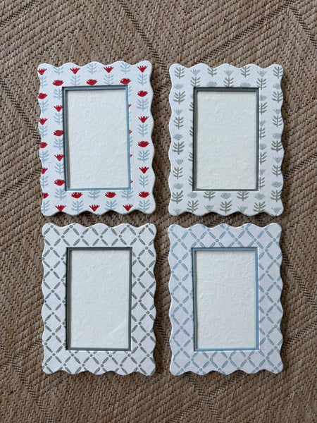 4x6 Block Printed Frame - Claire Poppy