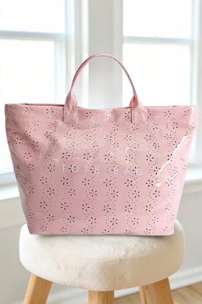 Pink Eyelet TOTE BAG