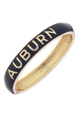 Auburn Tigers Sculpted Enamel Hinge Bangle in Navy: Navy