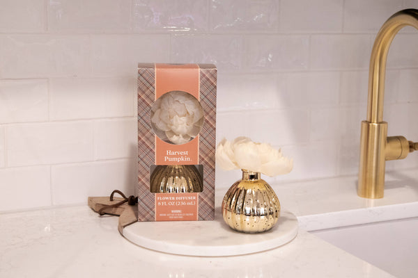 Harvest Pumpkin Holiday Flower Diffuser | Fall Hostess Gift
