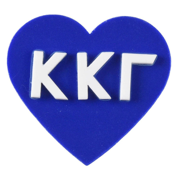 Sorority & Greek Acrylic Heart Pin/ Button: Kappa Delta