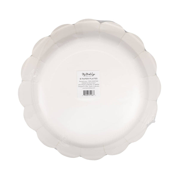 Red Striped Paper Plate - 11"