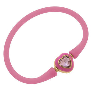 Child's Pink Heart Bali Bracelet