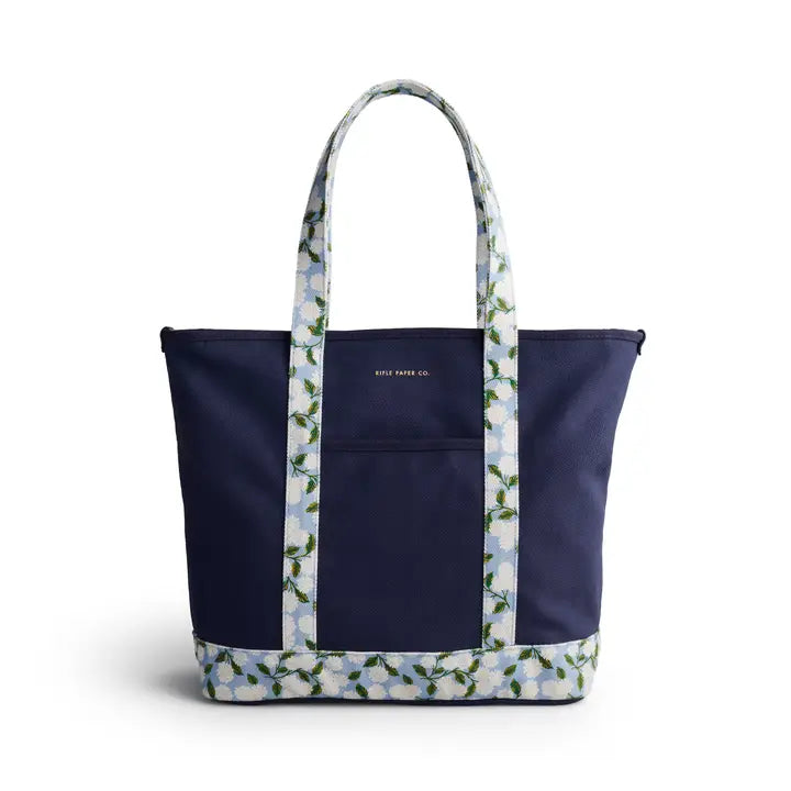 Rifle Paper Hydrangea Canvas Tote