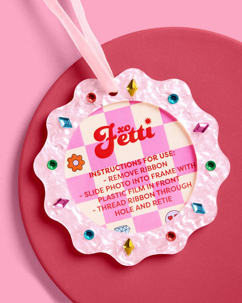 Picture Perfect Ornament - pink frame ornament Xmas Christmas Holiday Tree