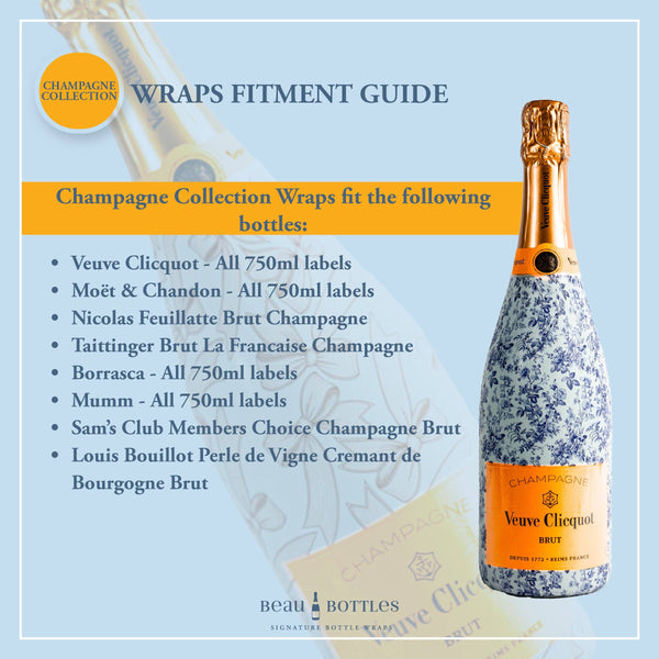 Beau Bottles Pastel Blue Mahjong - Champagne Collection