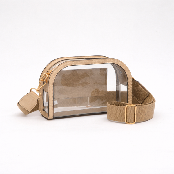 Game Day Stadium Clear Crossbody Bag: Silver