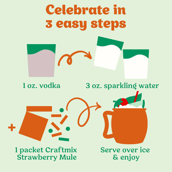 Strawberry Mule Cocktail / Mocktail Mixer Single