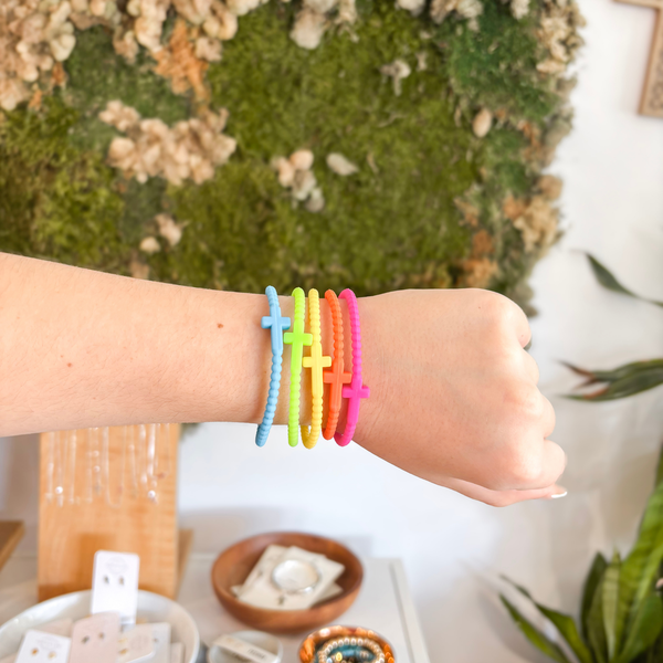 Silicone Cross Bracelets: Fun Mix - Best Sellers